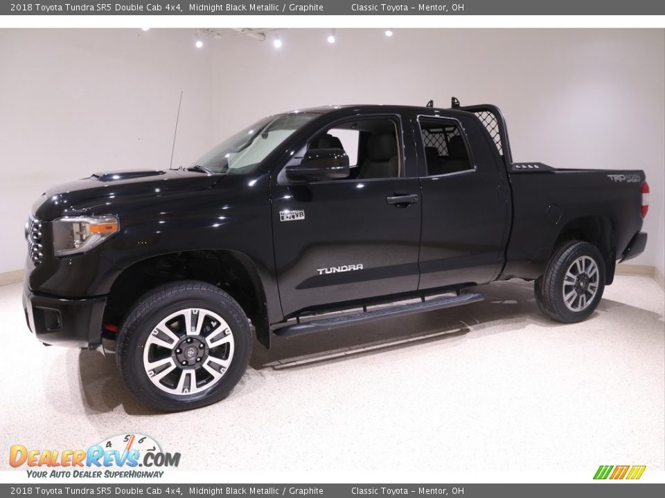 2018 Toyota Tundra SR5 Double Cab 4x4 Midnight Black Metallic / Graphite Photo #3