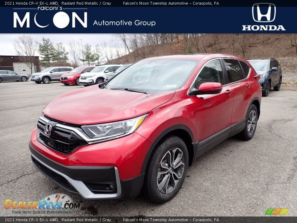 2021 Honda CR-V EX-L AWD Radiant Red Metallic / Gray Photo #1