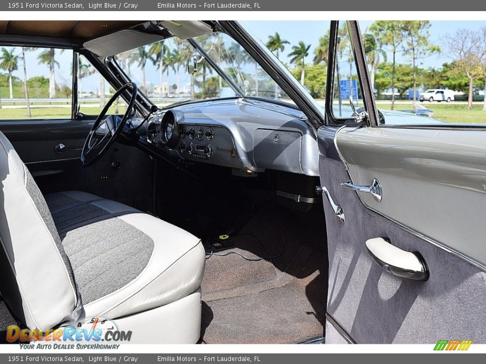 1951 Ford Victoria Sedan Light Blue / Gray Photo #60