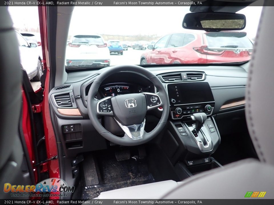 2021 Honda CR-V EX-L AWD Radiant Red Metallic / Gray Photo #10