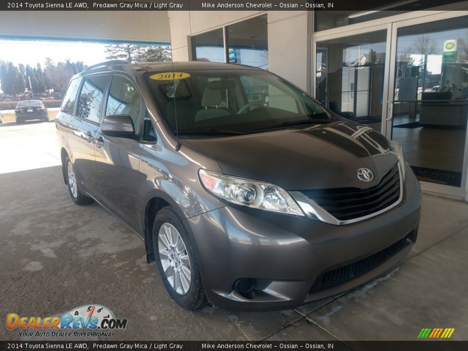 2014 Toyota Sienna LE AWD Predawn Gray Mica / Light Gray Photo #2