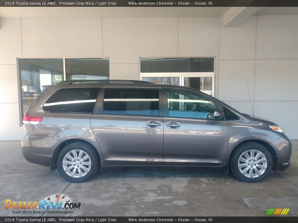 2014 Toyota Sienna LE AWD Predawn Gray Mica / Light Gray Photo #3