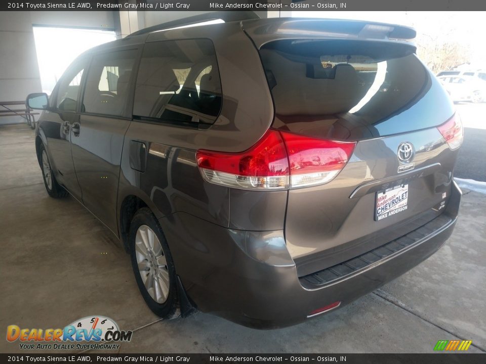 2014 Toyota Sienna LE AWD Predawn Gray Mica / Light Gray Photo #7