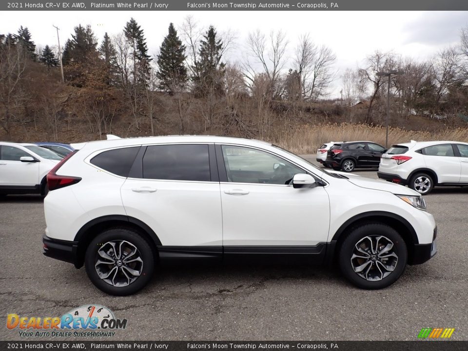 Platinum White Pearl 2021 Honda CR-V EX AWD Photo #2