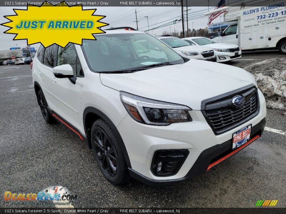 2021 Subaru Forester 2.5i Sport Crystal White Pearl / Gray Photo #1