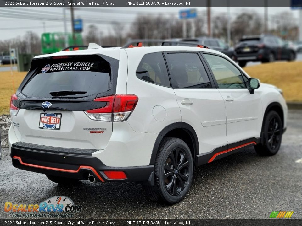 2021 Subaru Forester 2.5i Sport Crystal White Pearl / Gray Photo #5