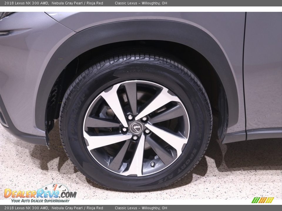 2018 Lexus NX 300 AWD Nebula Gray Pearl / Rioja Red Photo #24