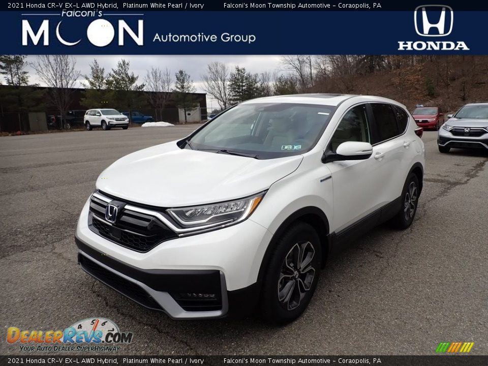 2021 Honda CR-V EX-L AWD Hybrid Platinum White Pearl / Ivory Photo #1