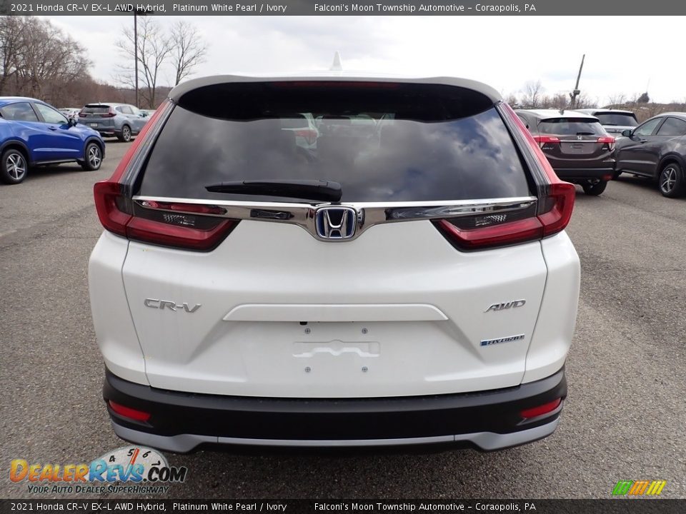 2021 Honda CR-V EX-L AWD Hybrid Platinum White Pearl / Ivory Photo #3