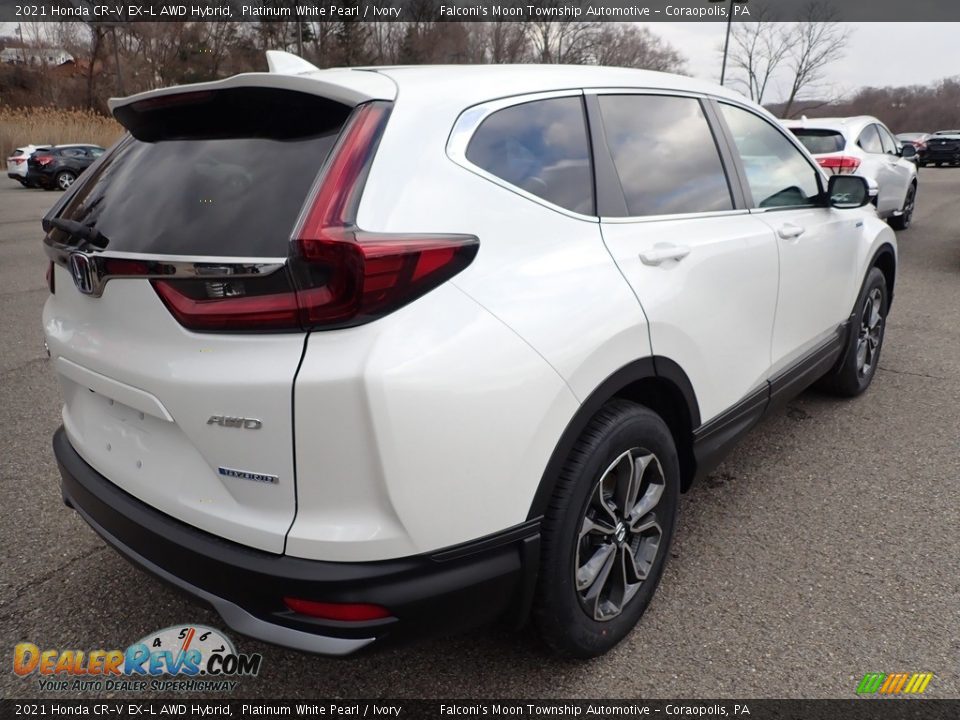 2021 Honda CR-V EX-L AWD Hybrid Platinum White Pearl / Ivory Photo #4