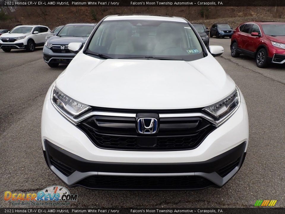 2021 Honda CR-V EX-L AWD Hybrid Platinum White Pearl / Ivory Photo #6