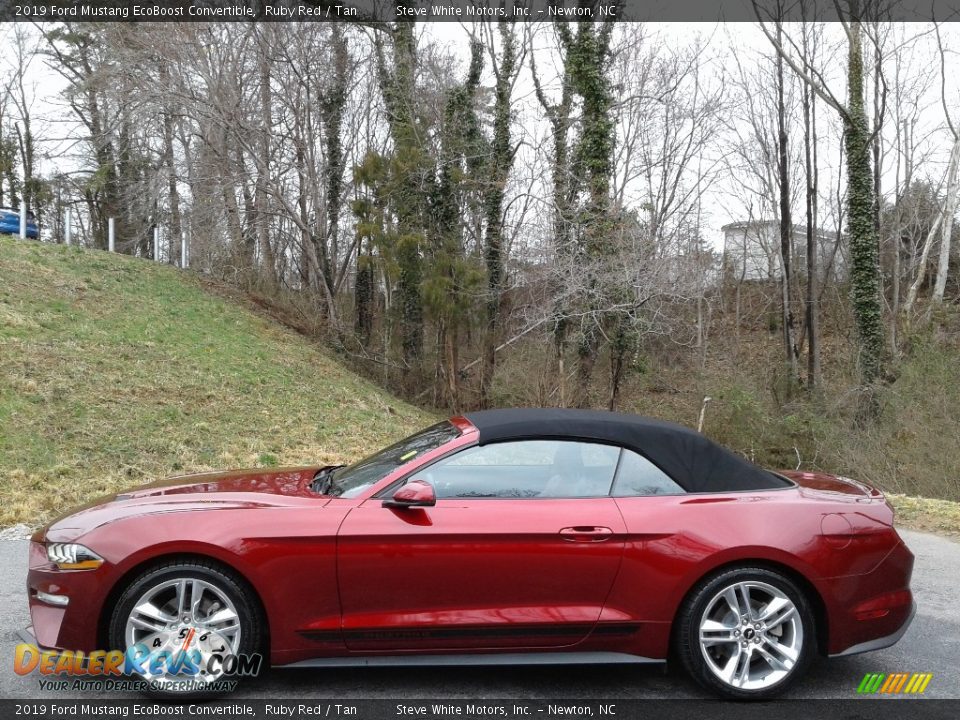 2019 Ford Mustang EcoBoost Convertible Ruby Red / Tan Photo #1