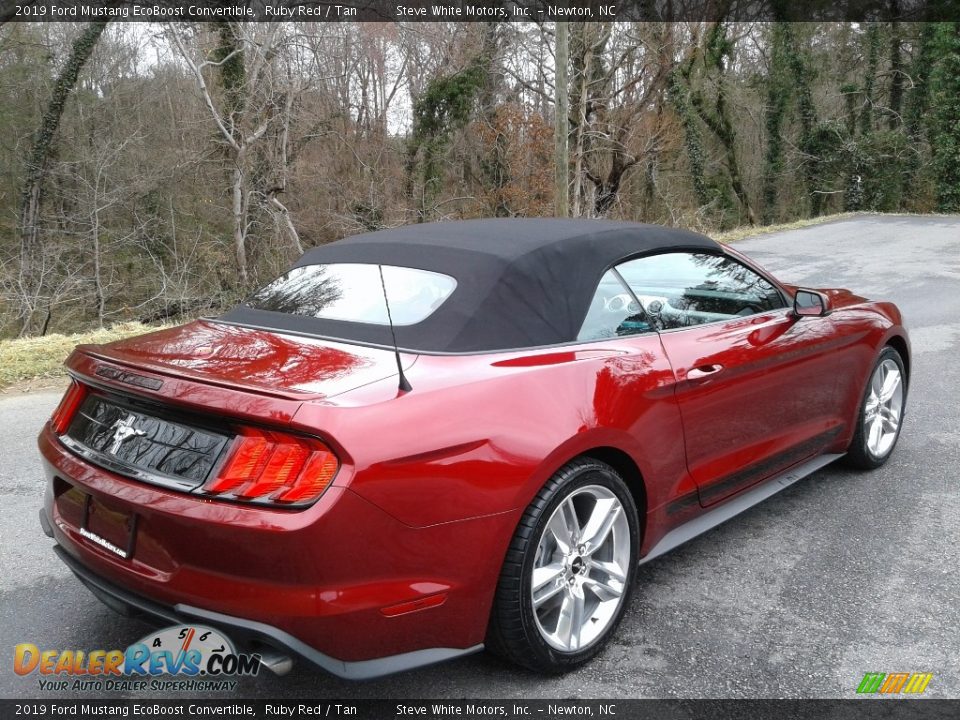 2019 Ford Mustang EcoBoost Convertible Ruby Red / Tan Photo #8