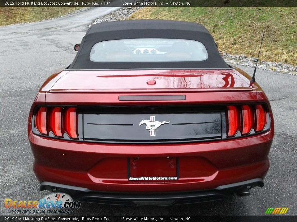 2019 Ford Mustang EcoBoost Convertible Ruby Red / Tan Photo #9