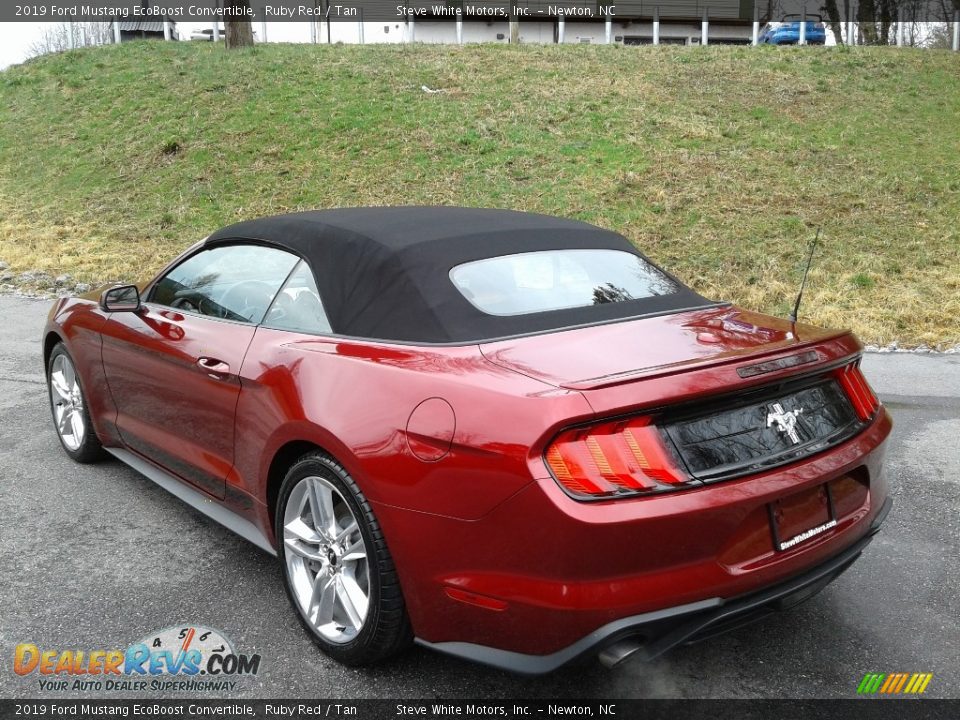 2019 Ford Mustang EcoBoost Convertible Ruby Red / Tan Photo #10