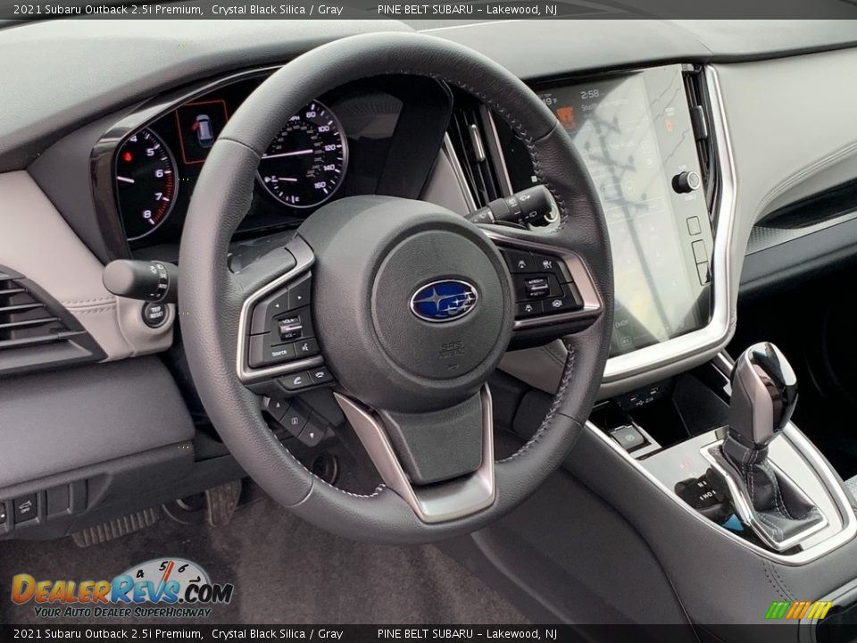 2021 Subaru Outback 2.5i Premium Crystal Black Silica / Gray Photo #12