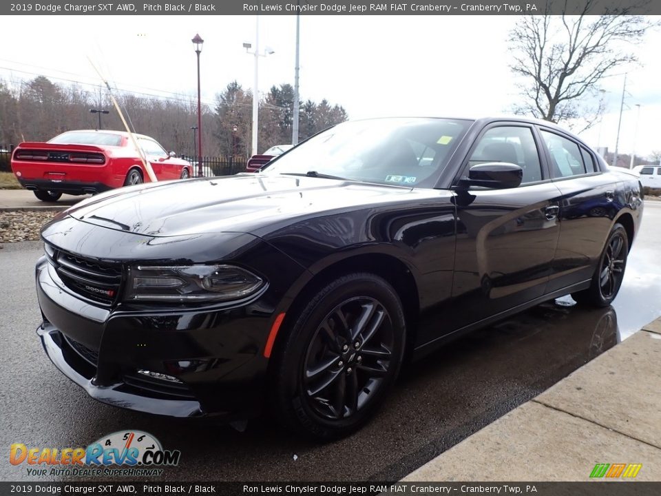 2019 Dodge Charger SXT AWD Pitch Black / Black Photo #7