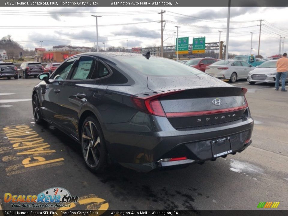 2021 Hyundai Sonata SEL Plus Portofino Gray / Black Photo #3