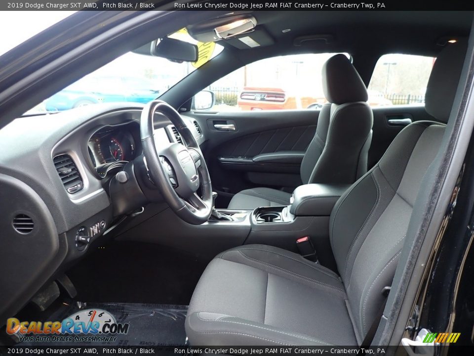 2019 Dodge Charger SXT AWD Pitch Black / Black Photo #12