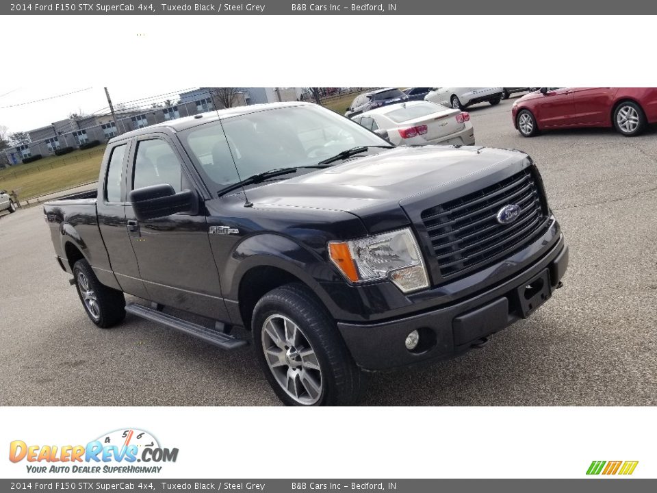 2014 Ford F150 STX SuperCab 4x4 Tuxedo Black / Steel Grey Photo #1