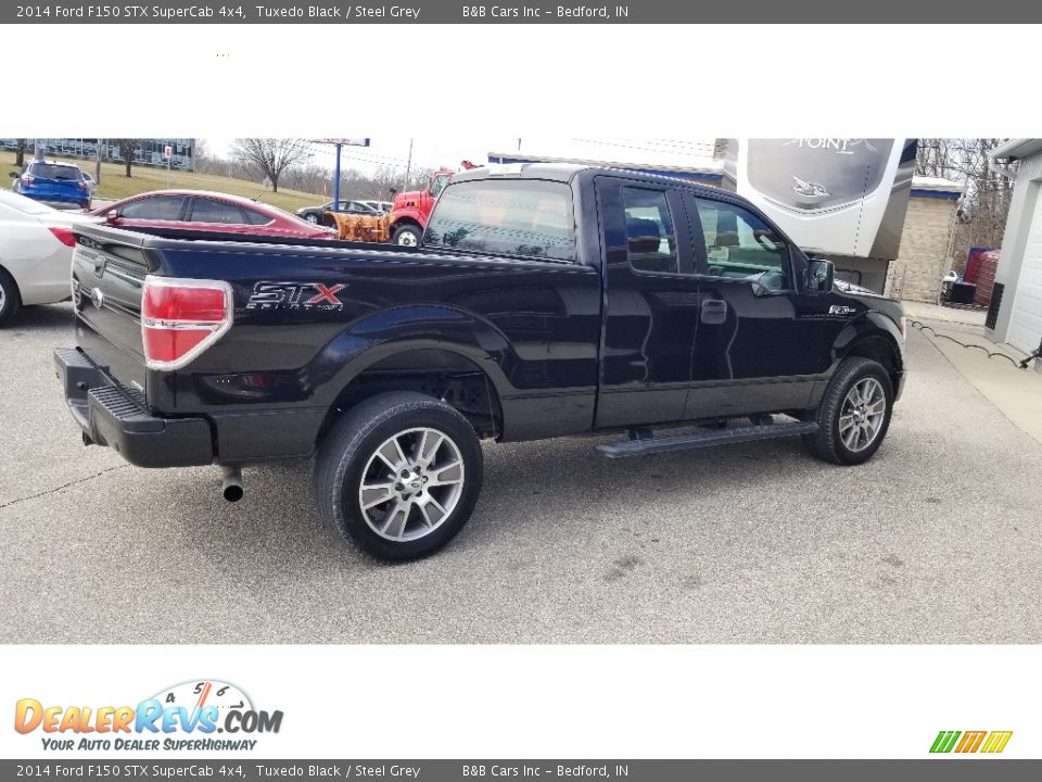 2014 Ford F150 STX SuperCab 4x4 Tuxedo Black / Steel Grey Photo #2