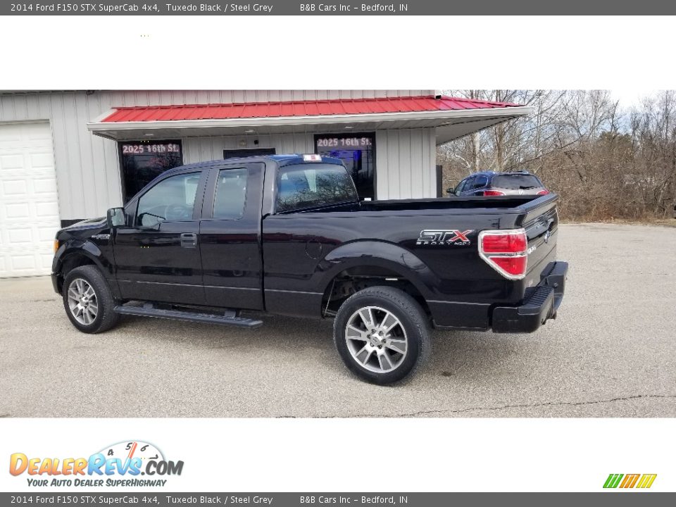 2014 Ford F150 STX SuperCab 4x4 Tuxedo Black / Steel Grey Photo #3