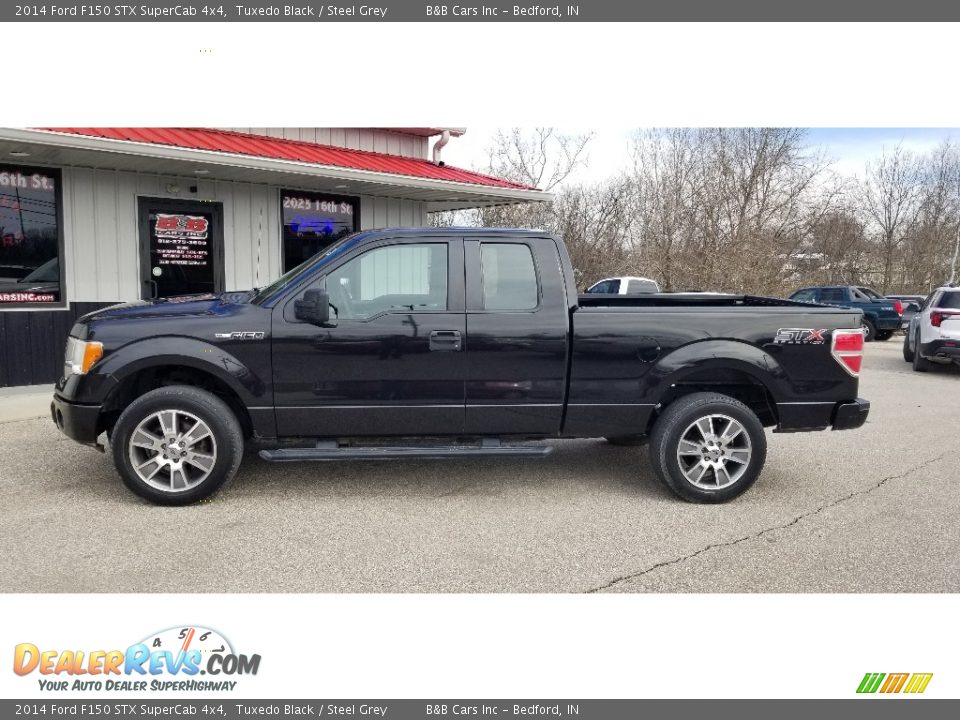 2014 Ford F150 STX SuperCab 4x4 Tuxedo Black / Steel Grey Photo #6