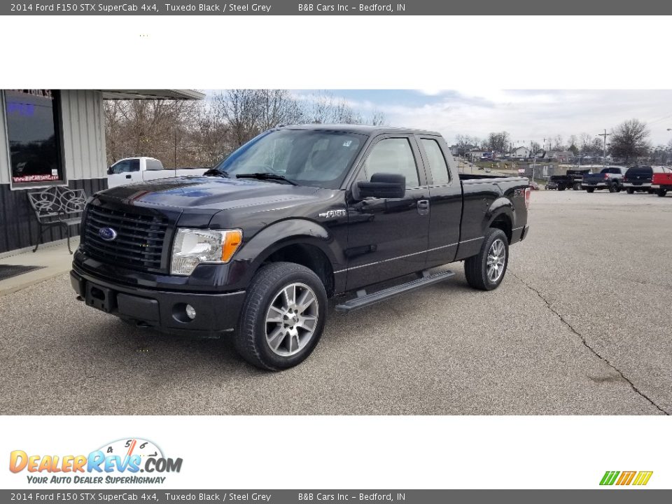 2014 Ford F150 STX SuperCab 4x4 Tuxedo Black / Steel Grey Photo #7