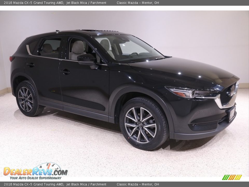 2018 Mazda CX-5 Grand Touring AWD Jet Black Mica / Parchment Photo #1