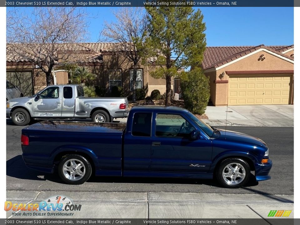 2003 Chevrolet S10 LS Extended Cab Indigo Blue Metallic / Graphite Photo #3