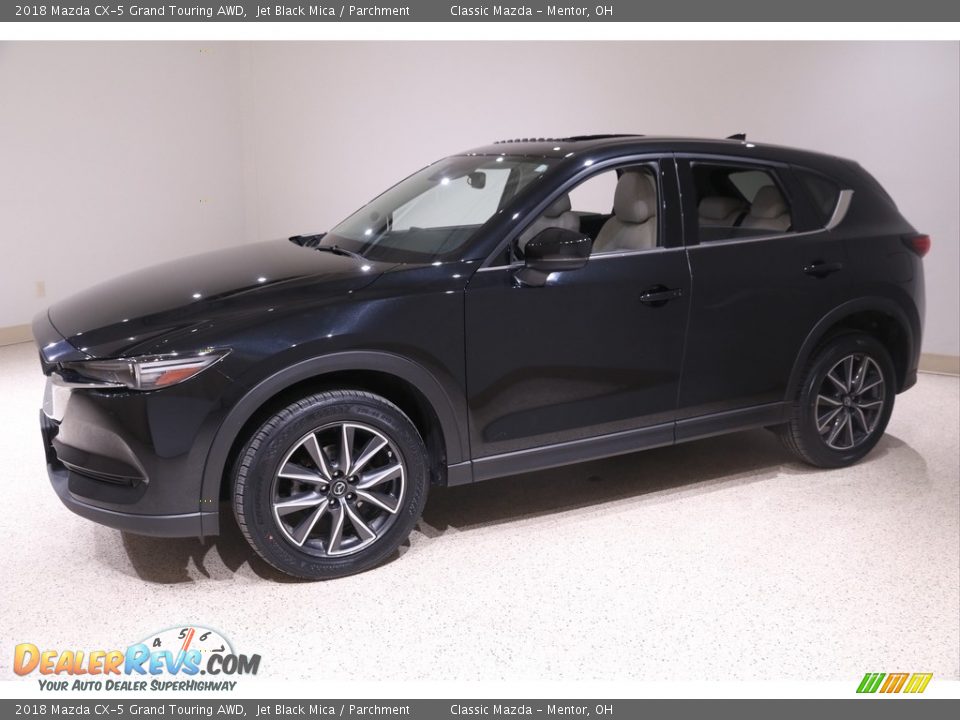 2018 Mazda CX-5 Grand Touring AWD Jet Black Mica / Parchment Photo #3