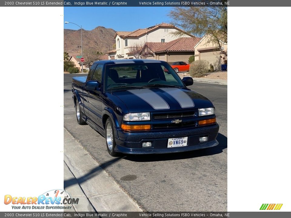 2003 Chevrolet S10 LS Extended Cab Indigo Blue Metallic / Graphite Photo #11