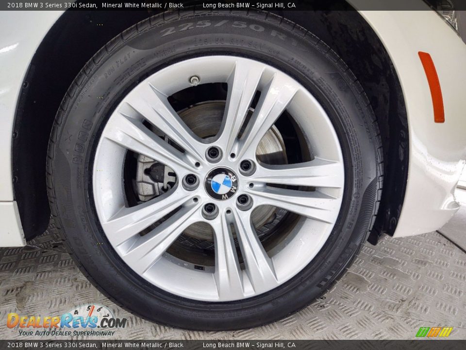2018 BMW 3 Series 330i Sedan Mineral White Metallic / Black Photo #6
