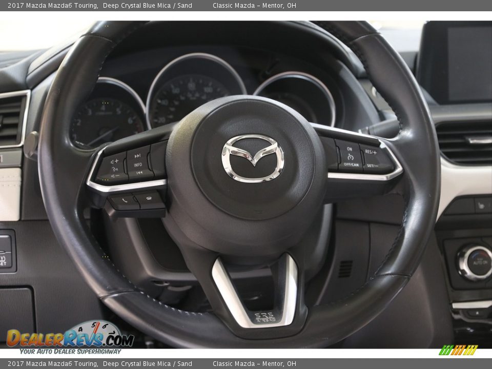 2017 Mazda Mazda6 Touring Deep Crystal Blue Mica / Sand Photo #7