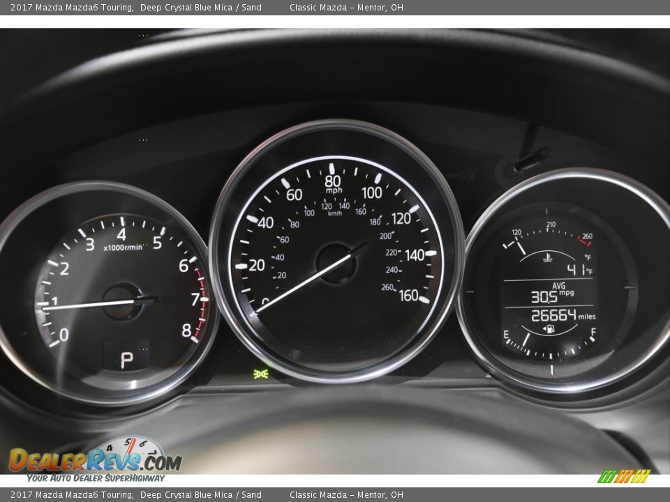 2017 Mazda Mazda6 Touring Deep Crystal Blue Mica / Sand Photo #8