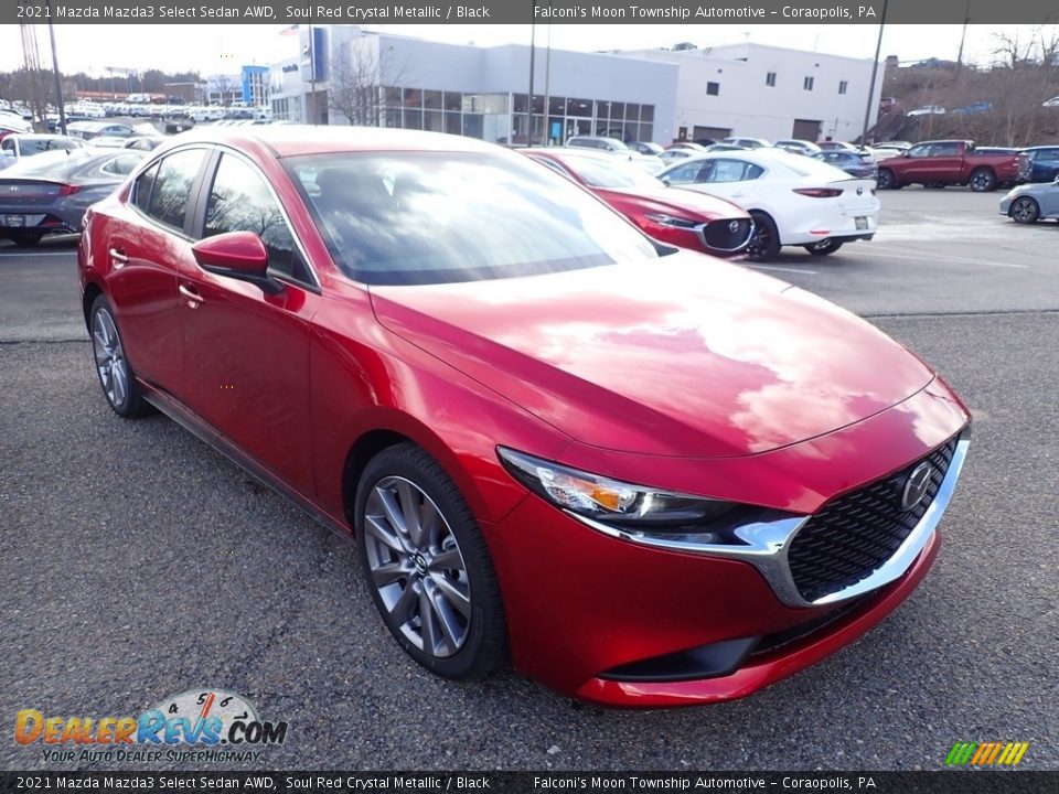 2021 Mazda Mazda3 Select Sedan AWD Soul Red Crystal Metallic / Black Photo #3