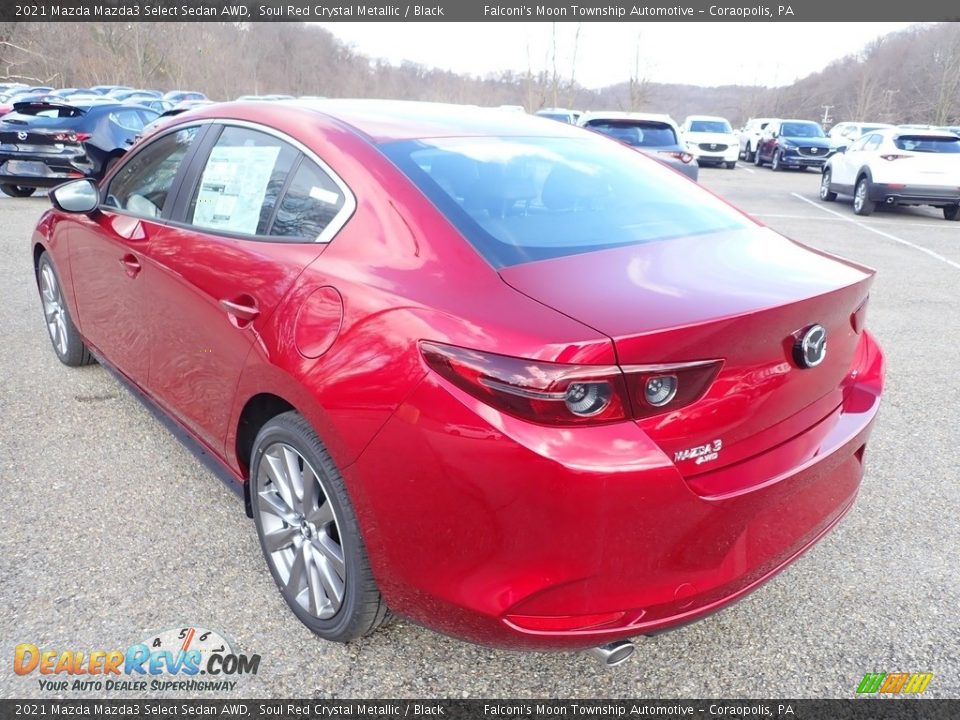 2021 Mazda Mazda3 Select Sedan AWD Soul Red Crystal Metallic / Black Photo #6