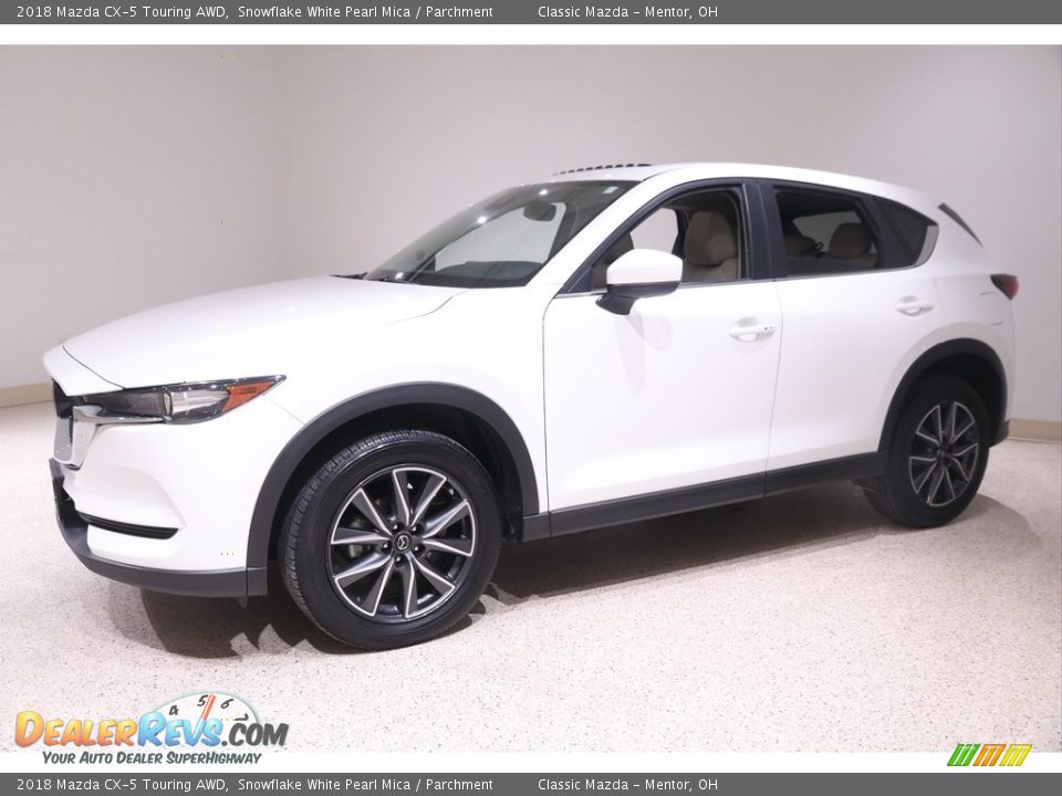 2018 Mazda CX-5 Touring AWD Snowflake White Pearl Mica / Parchment Photo #3