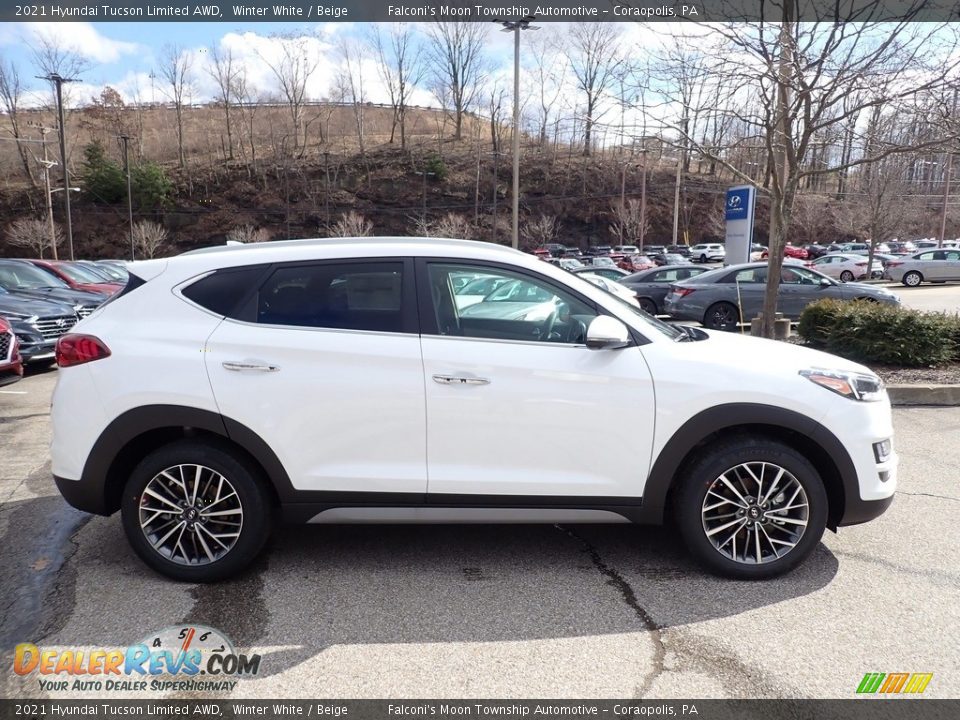 2021 Hyundai Tucson Limited AWD Winter White / Beige Photo #1