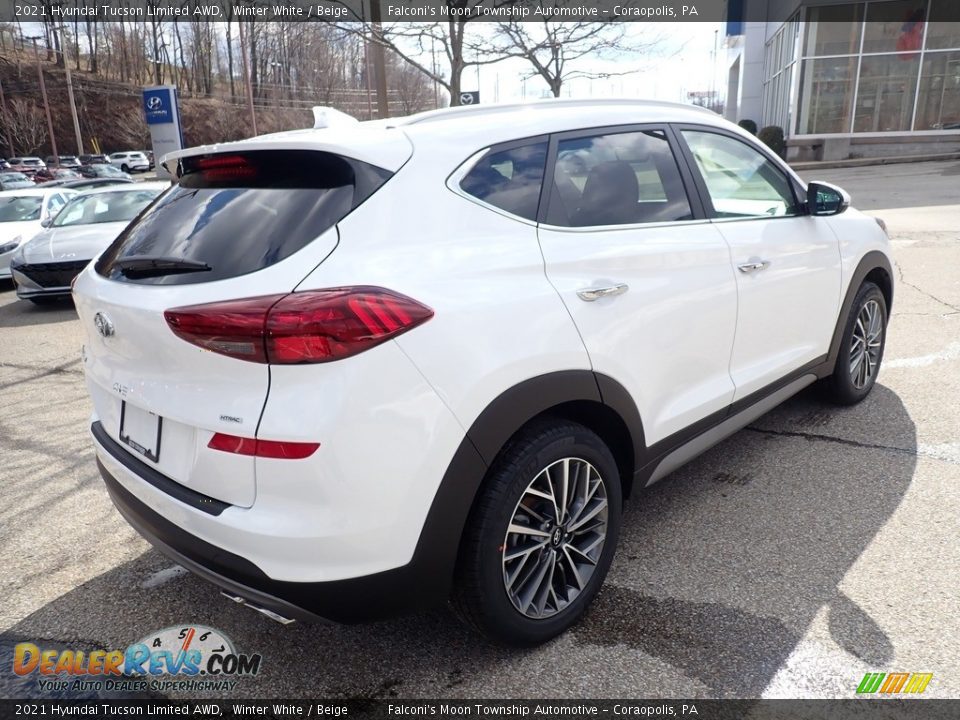 2021 Hyundai Tucson Limited AWD Winter White / Beige Photo #2