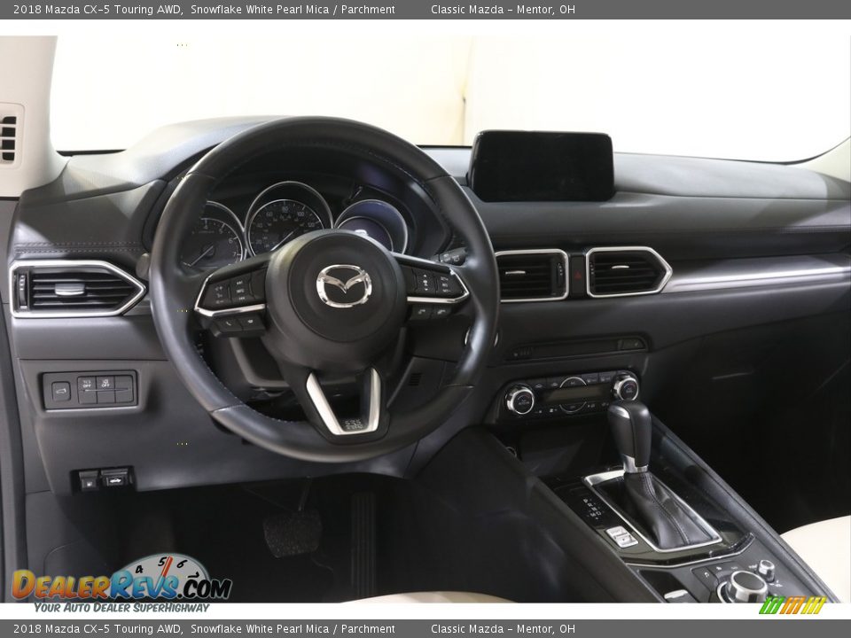 2018 Mazda CX-5 Touring AWD Snowflake White Pearl Mica / Parchment Photo #6