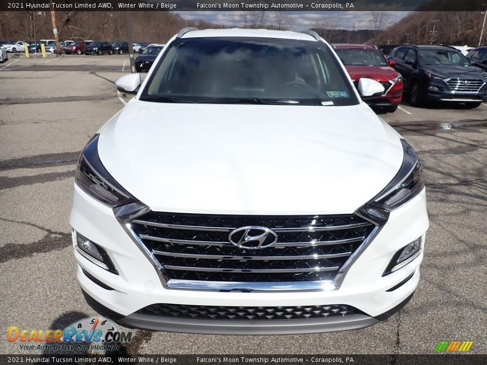 2021 Hyundai Tucson Limited AWD Winter White / Beige Photo #4