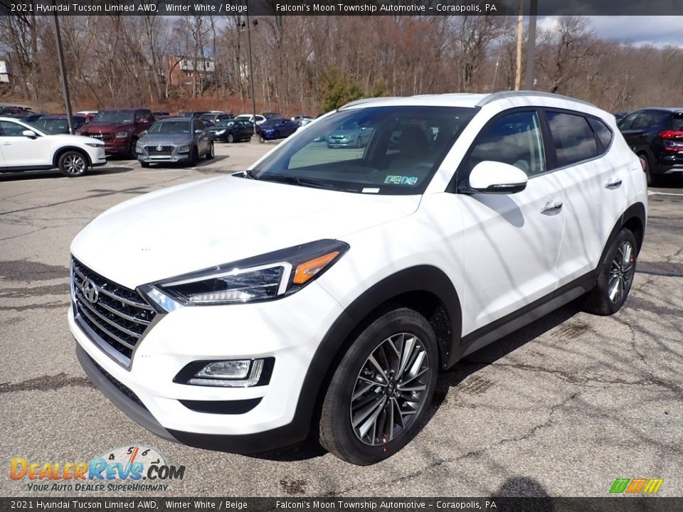 2021 Hyundai Tucson Limited AWD Winter White / Beige Photo #5