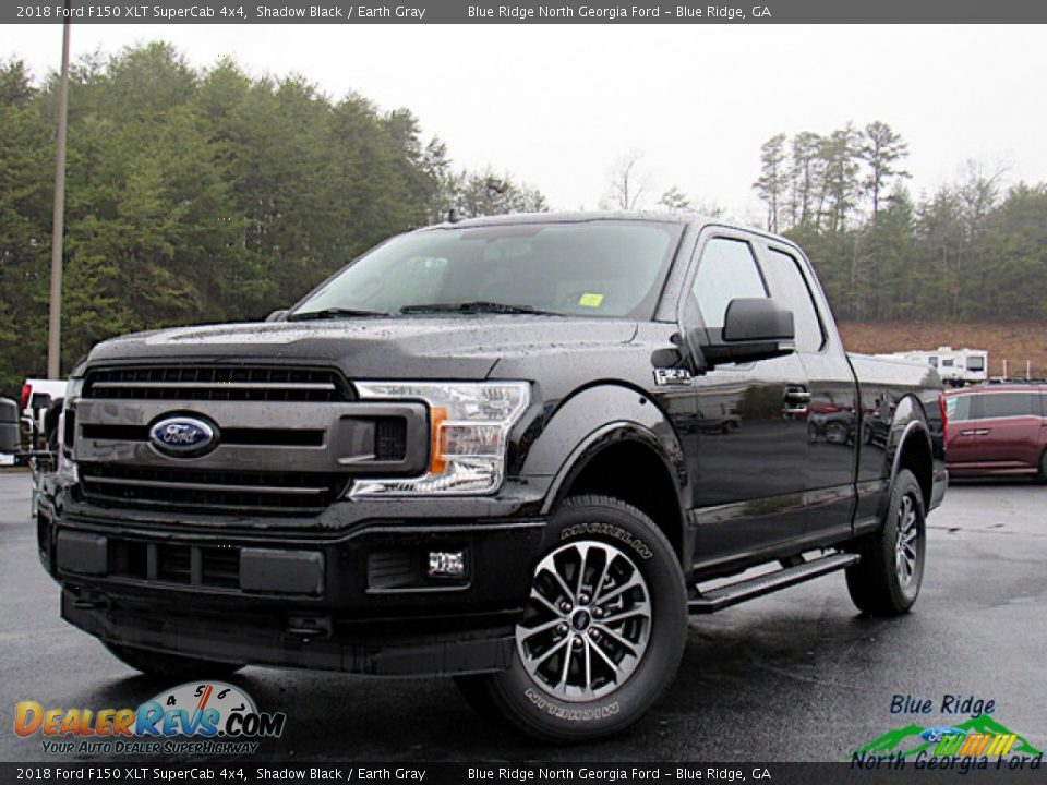 2018 Ford F150 XLT SuperCab 4x4 Shadow Black / Earth Gray Photo #1