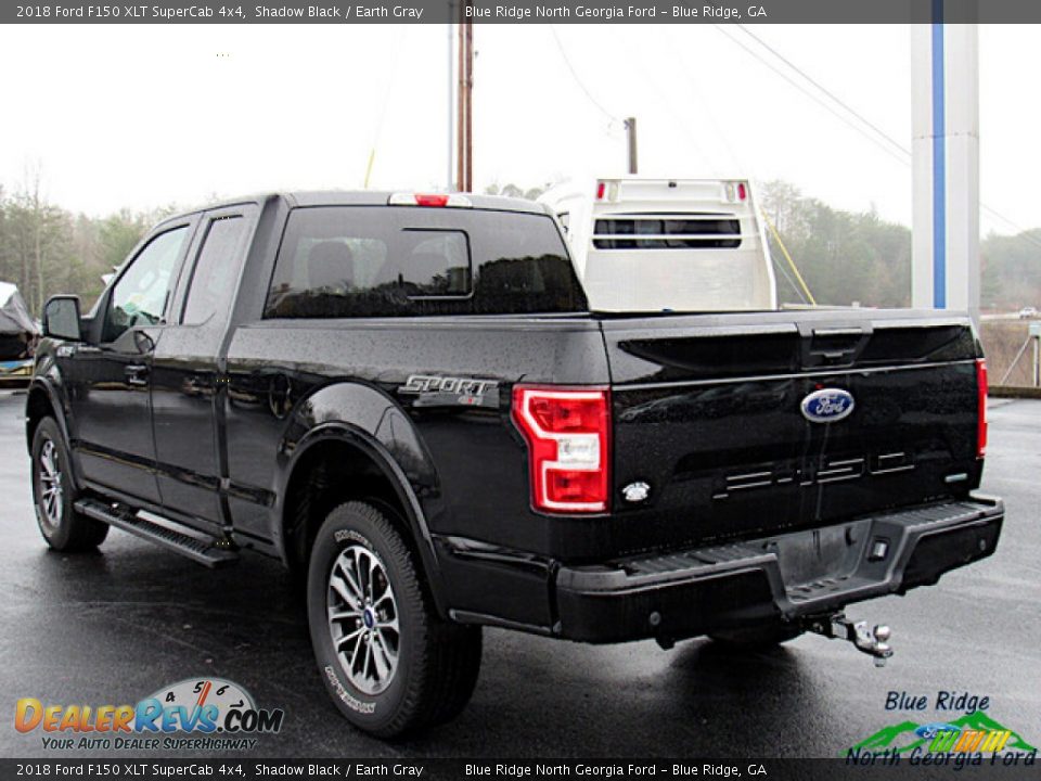 2018 Ford F150 XLT SuperCab 4x4 Shadow Black / Earth Gray Photo #3