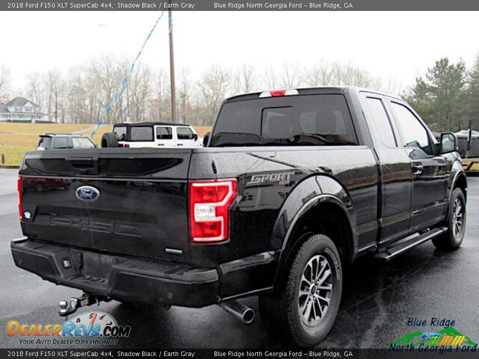 2018 Ford F150 XLT SuperCab 4x4 Shadow Black / Earth Gray Photo #5