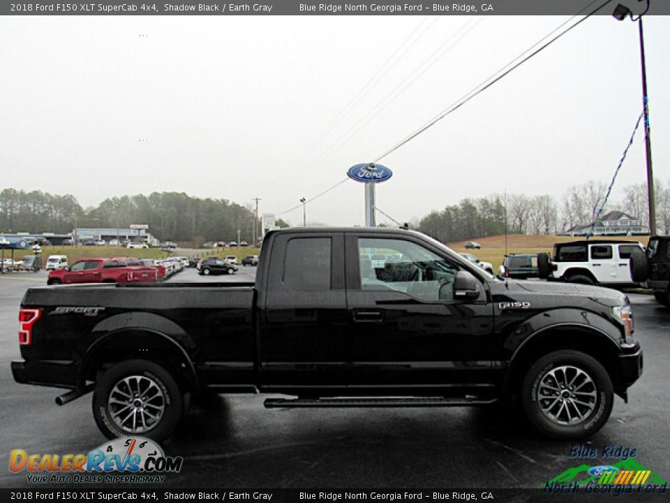 2018 Ford F150 XLT SuperCab 4x4 Shadow Black / Earth Gray Photo #6