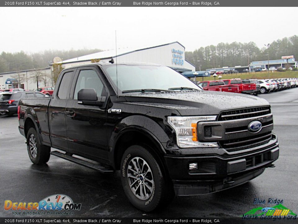 2018 Ford F150 XLT SuperCab 4x4 Shadow Black / Earth Gray Photo #7