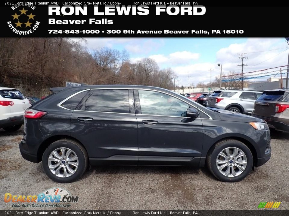 2021 Ford Edge Titanium AWD Carbonized Gray Metallic / Ebony Photo #1