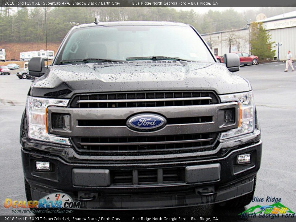 2018 Ford F150 XLT SuperCab 4x4 Shadow Black / Earth Gray Photo #8